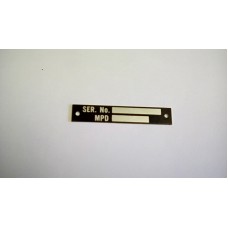 CLANSMAN IDENTIFICATION PLATE BLANK